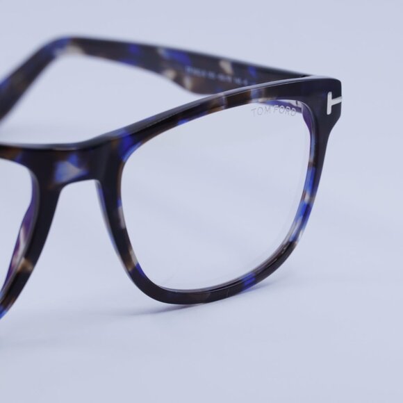 🕶️ New Tom Ford FT5662-B 055 56mm Eyeglasses - Blue Havana Frame - Picture 6 of 11